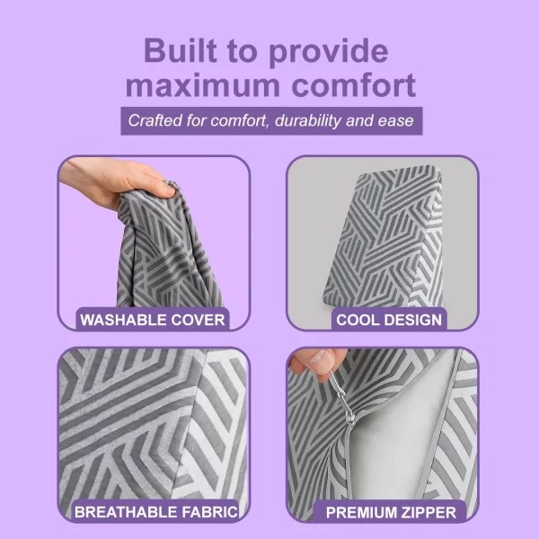 Libra Homes Ortho Memory Foam Wedge Pillow - Dark Grey - Image 9