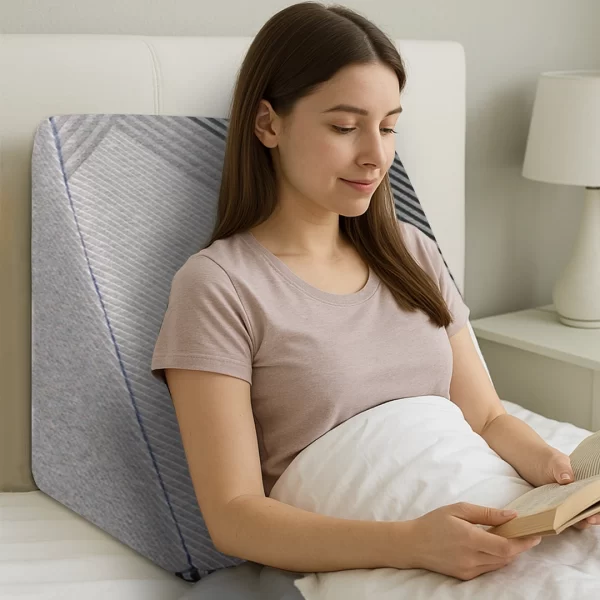 Libra Homes Ortho Memory Foam Wedge Pillow - Grey - Image 3